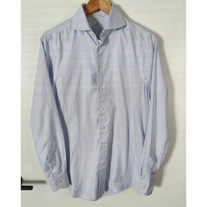 Suitsupply Traveller Extra Slim  Mens Size 14.5 Blue Button Shirt